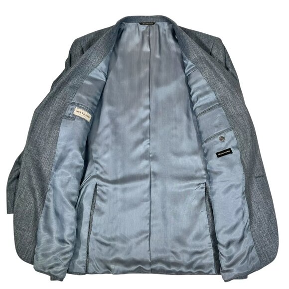 Jack Victor Valtuwood SPJ Mens Gray Single Breasted Two Button Blazer Size 44 L - Picture 6 of 16